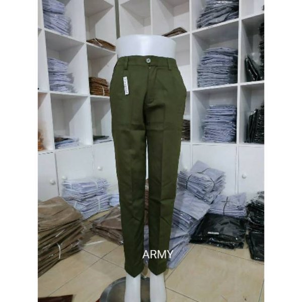 Detail Gambar Celana Baggy Pants Warna Army Nomer 10