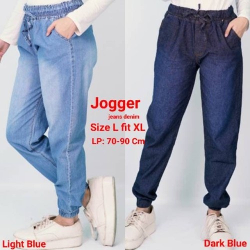 Detail Gambar Celana Jogger Jeans Wanita Nomer 15