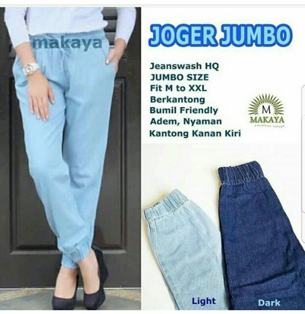 Detail Gambar Celana Jogger Jeans Wanita Nomer 21