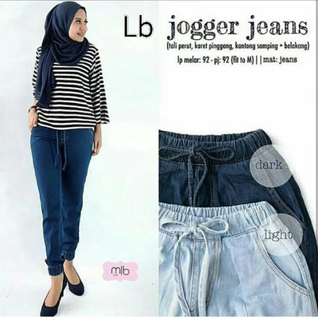 Detail Gambar Celana Jogger Jeans Wanita Nomer 28