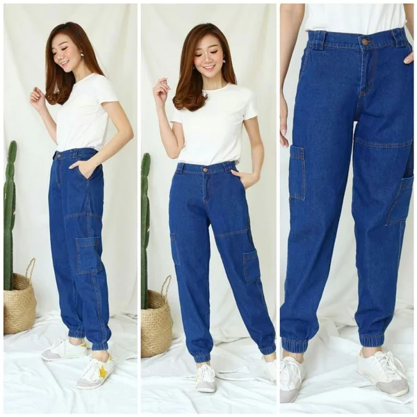 Detail Gambar Celana Jogger Jeans Wanita Nomer 29