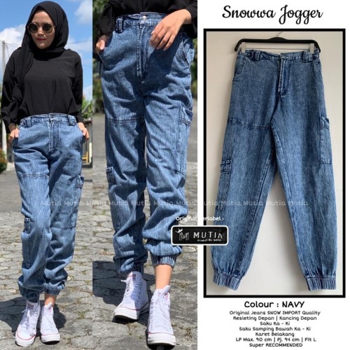 Detail Gambar Celana Jogger Jeans Wanita Nomer 37