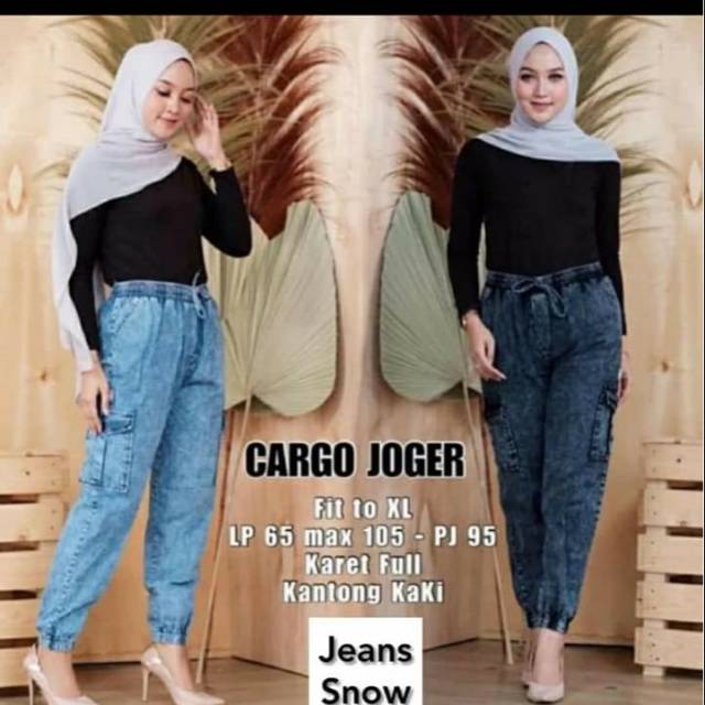 Detail Gambar Celana Jogger Jeans Wanita Nomer 5