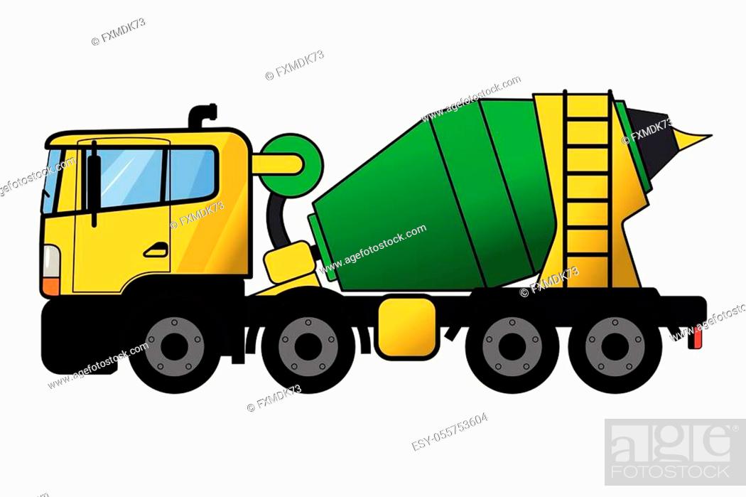 Detail Gambar Cement Truck Cartoon Nomer 40