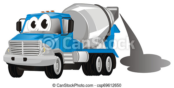 Detail Gambar Cement Truck Cartoon Nomer 47