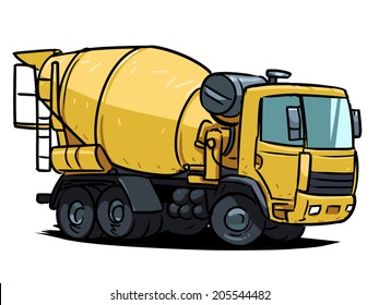 Detail Gambar Cement Truck Cartoon Nomer 6