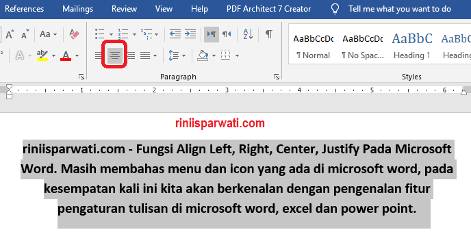 Detail Gambar Center Pada Microsoft Word Nomer 4