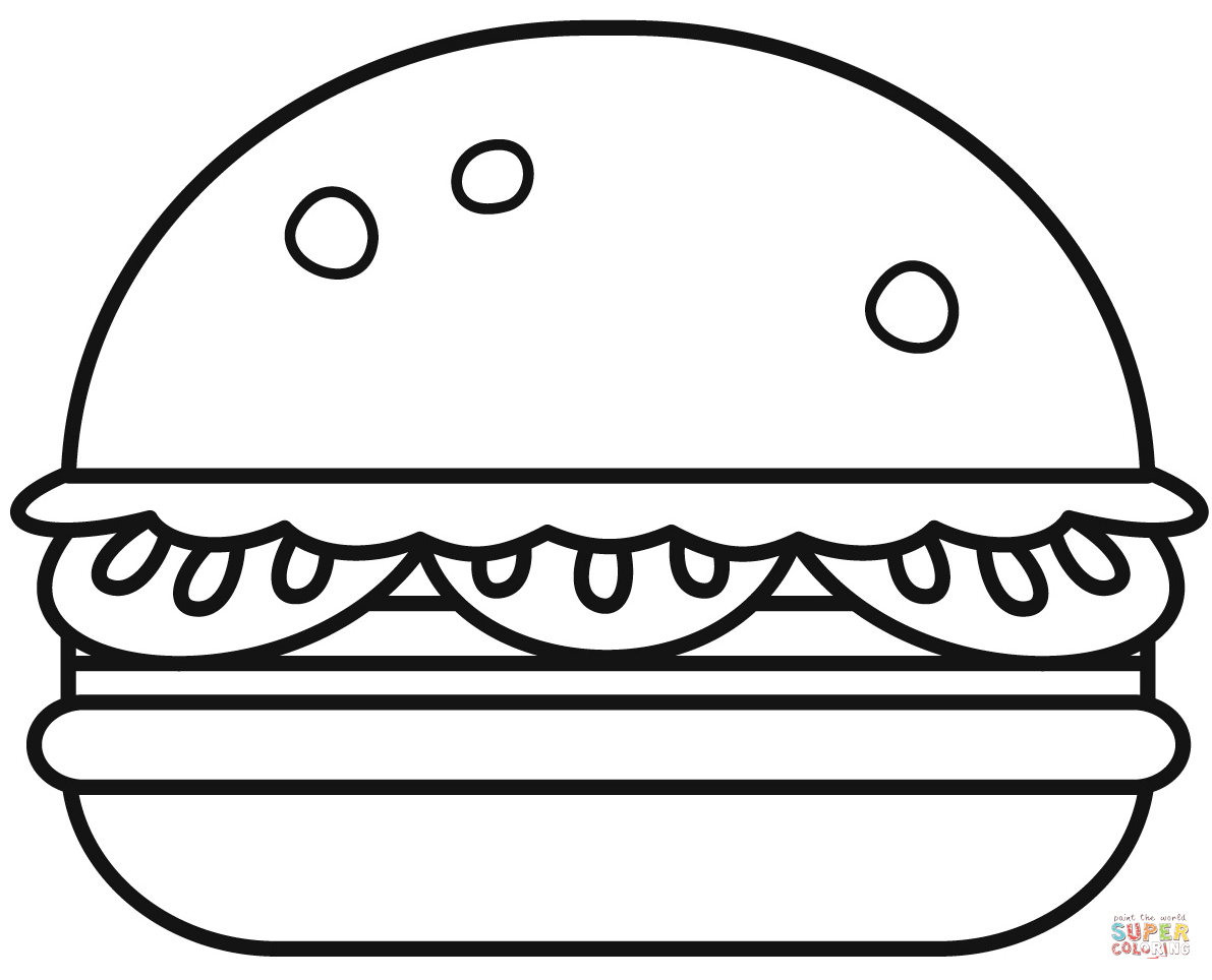 Detail Ausmalbilder Burger Nomer 2