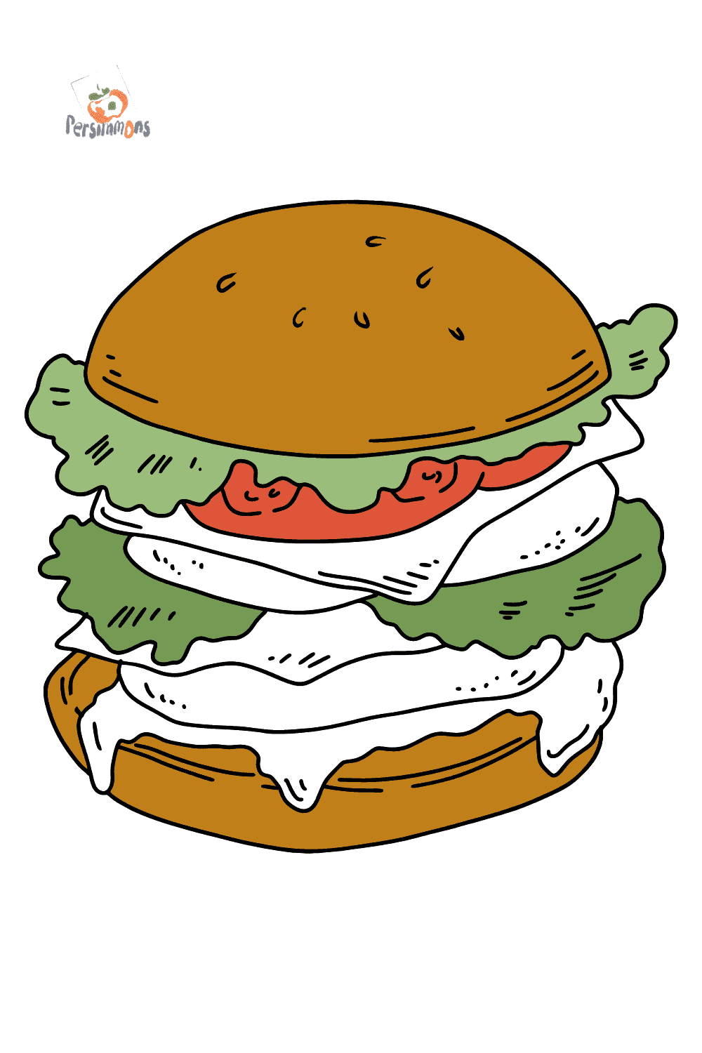 Detail Ausmalbilder Burger Nomer 22