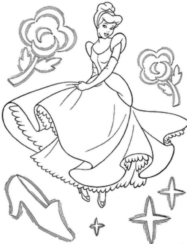 Detail Gambar Cinderella Untuk Mewarnai Nomer 8