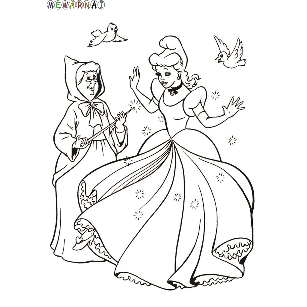 Detail Gambar Cinderella Untuk Mewarnai Nomer 23