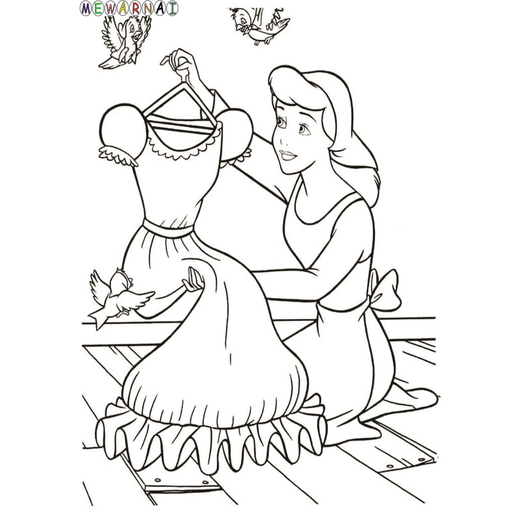 Detail Gambar Cinderella Untuk Mewarnai Nomer 37