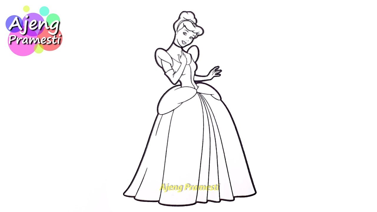 Detail Gambar Cinderella Untuk Mewarnai Nomer 3