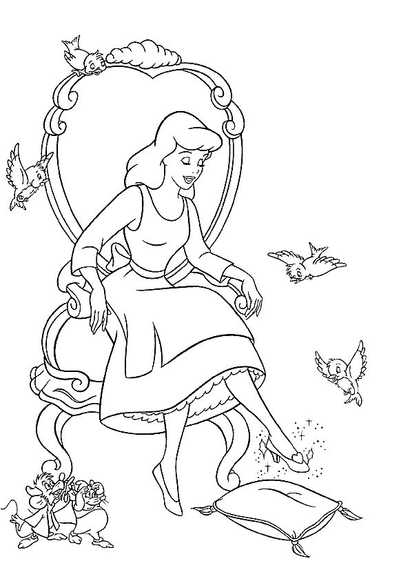 Detail Gambar Cinderella Untuk Mewarnai Nomer 49