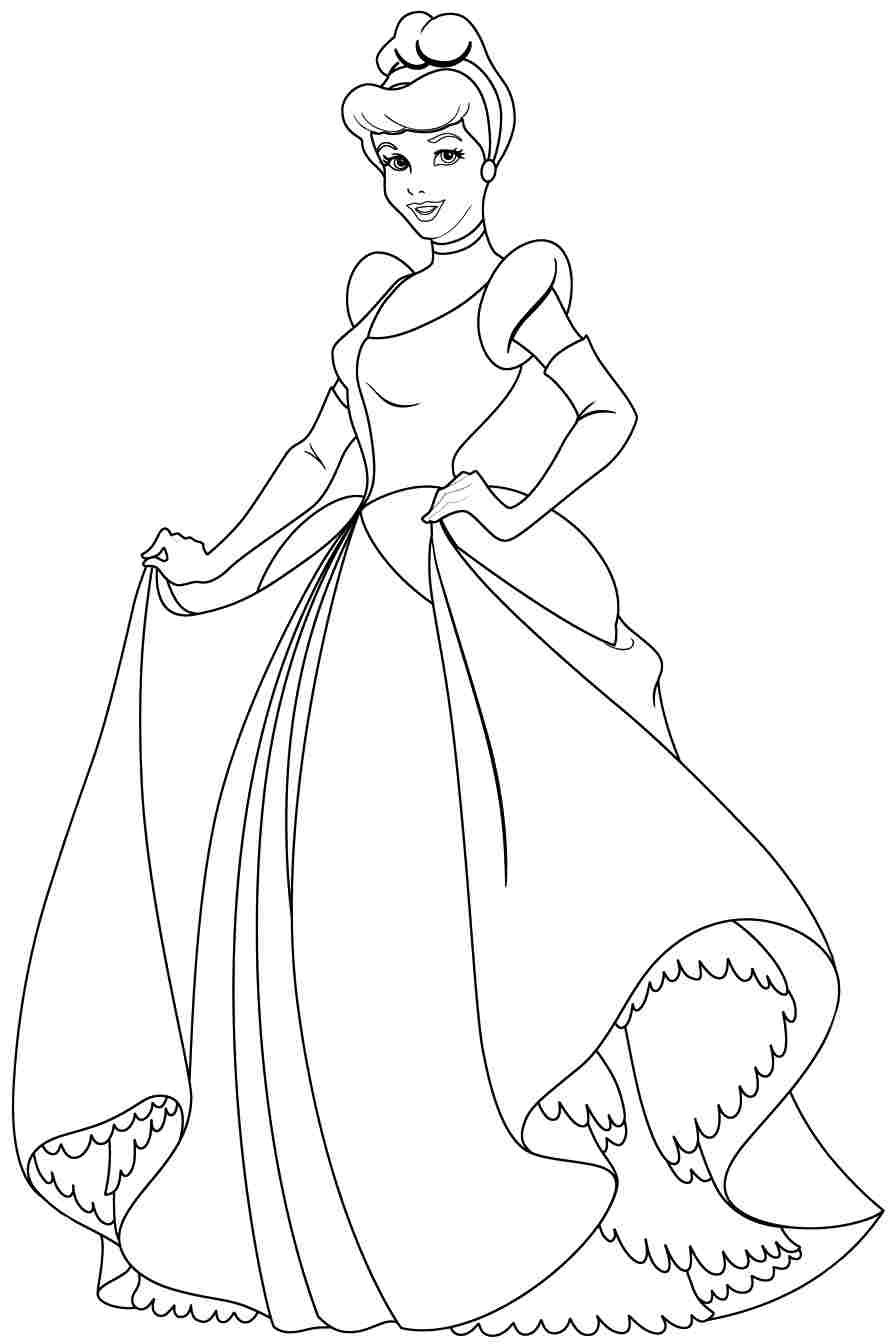 Detail Gambar Cinderella Untuk Mewarnai Nomer 4