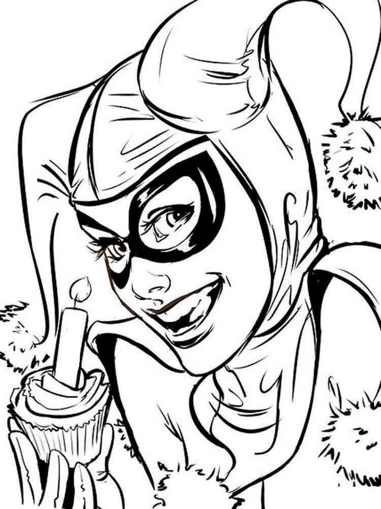 Detail Ausmalbild Harley Quinn Nomer 5