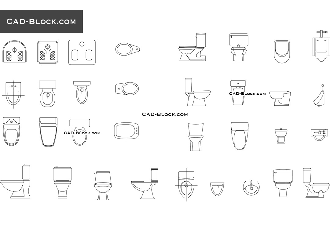 Detail Gambar Closet Jongkok Autocad Nomer 3