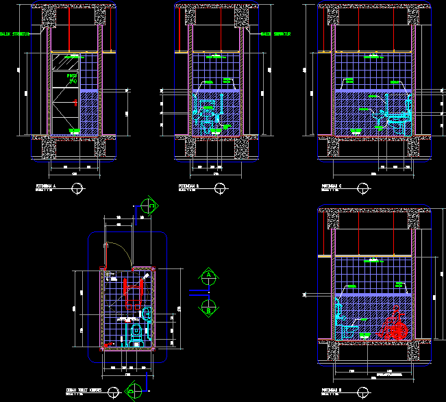 Detail Gambar Closet Jongkok Autocad Nomer 21