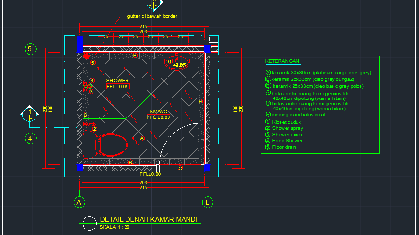 Detail Gambar Closet Jongkok Autocad Nomer 23