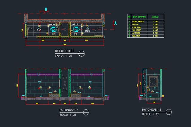 Detail Gambar Closet Jongkok Autocad Nomer 8