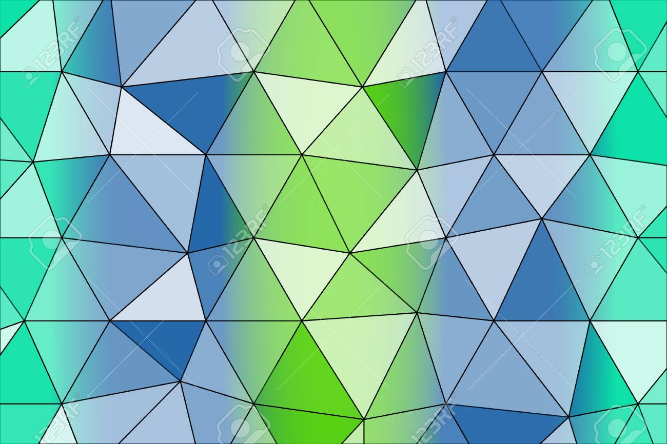 Detail Gambar Colourful Polygonal Blue Green Nomer 3