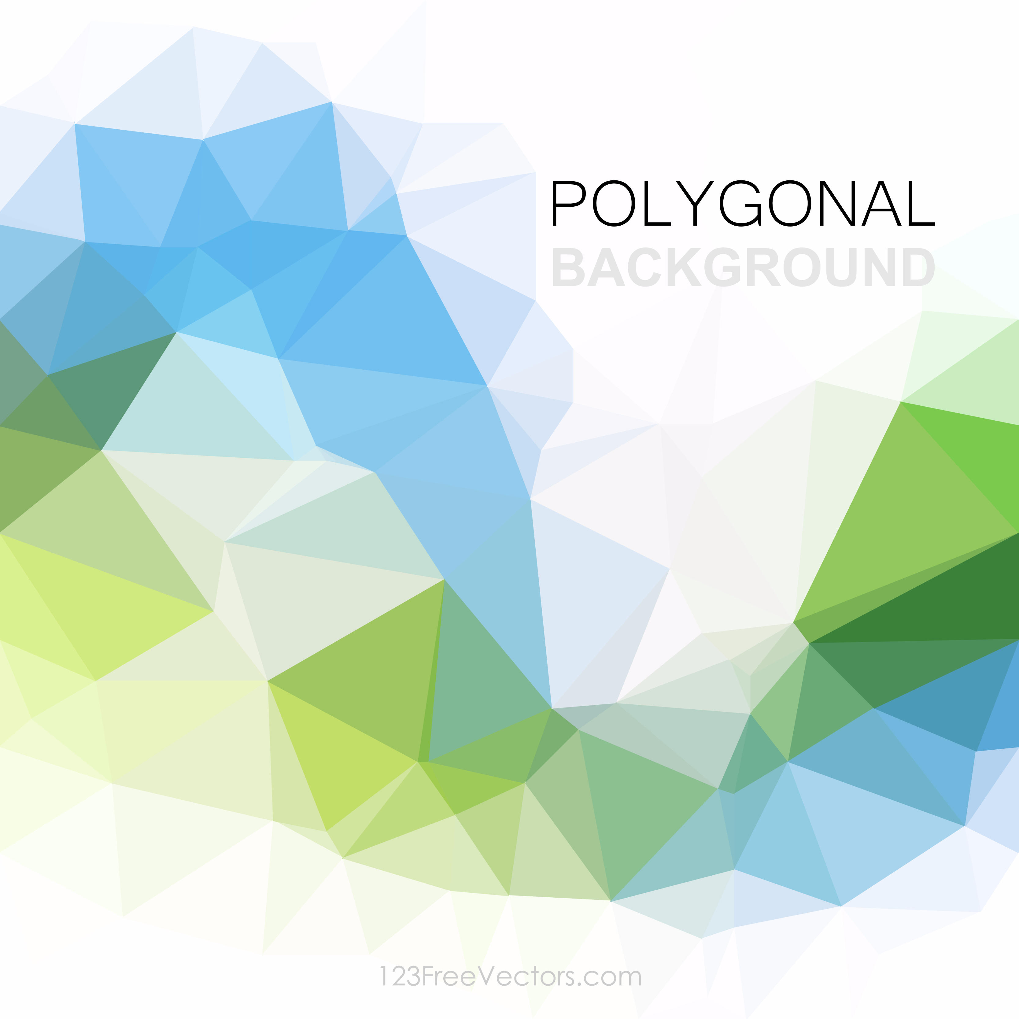 Detail Gambar Colourful Polygonal Blue Green Nomer 23