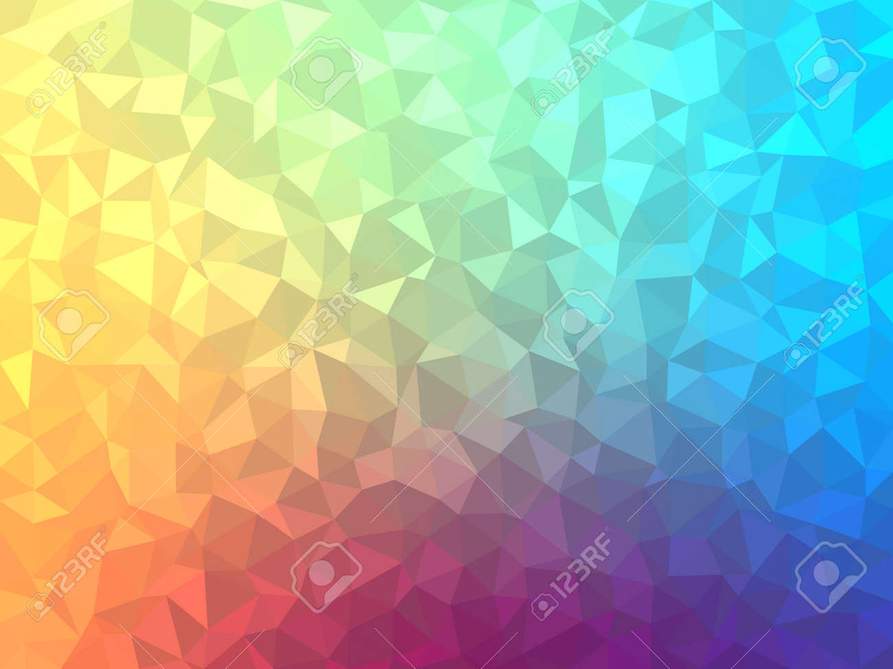 Detail Gambar Colourful Polygonal Blue Green Nomer 40