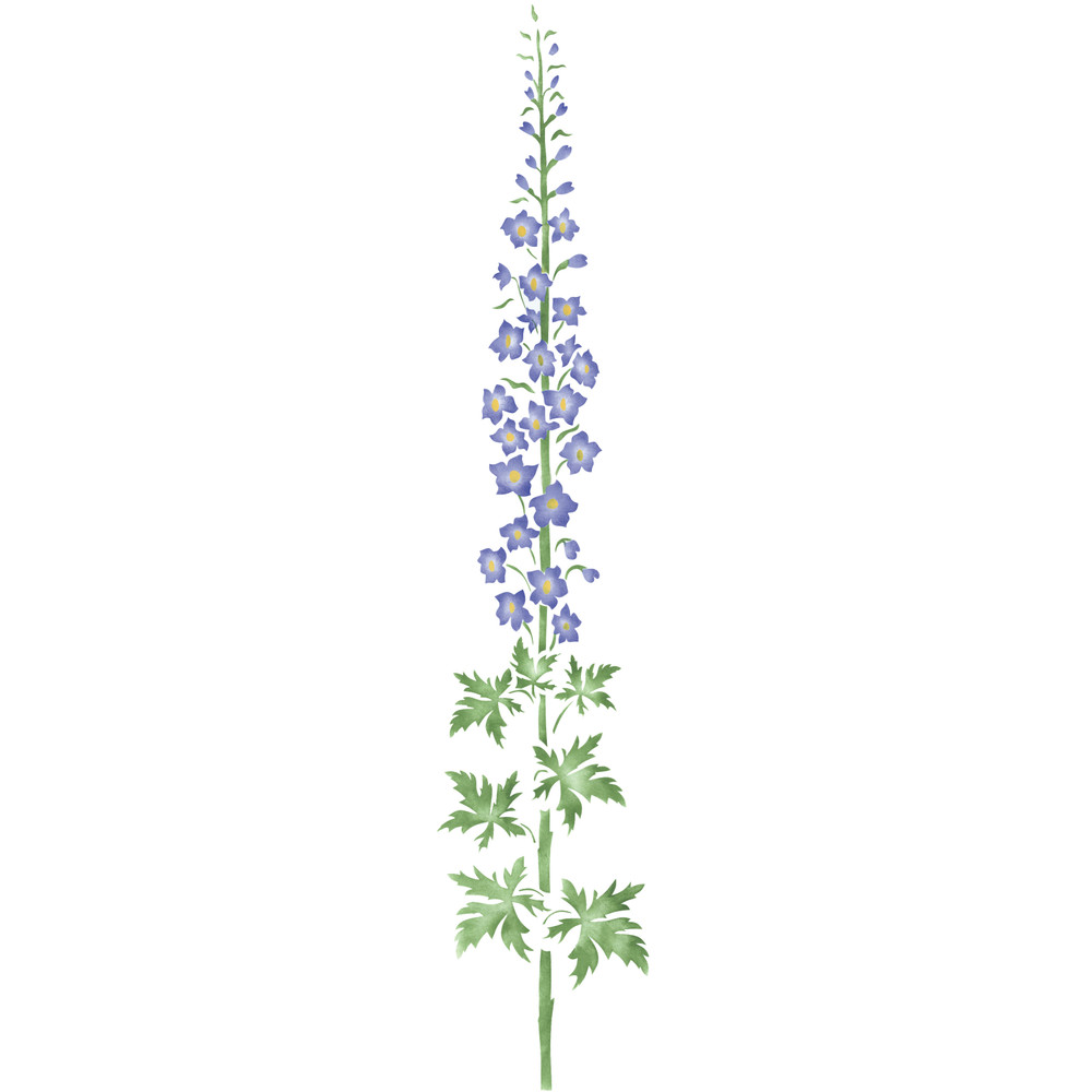 Detail Delphinium Drawing Nomer 6