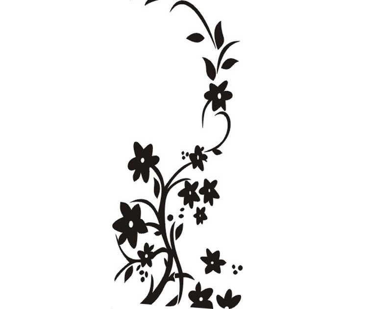 Detail Gambar Corak Bunga Hitam Putih Nomer 12