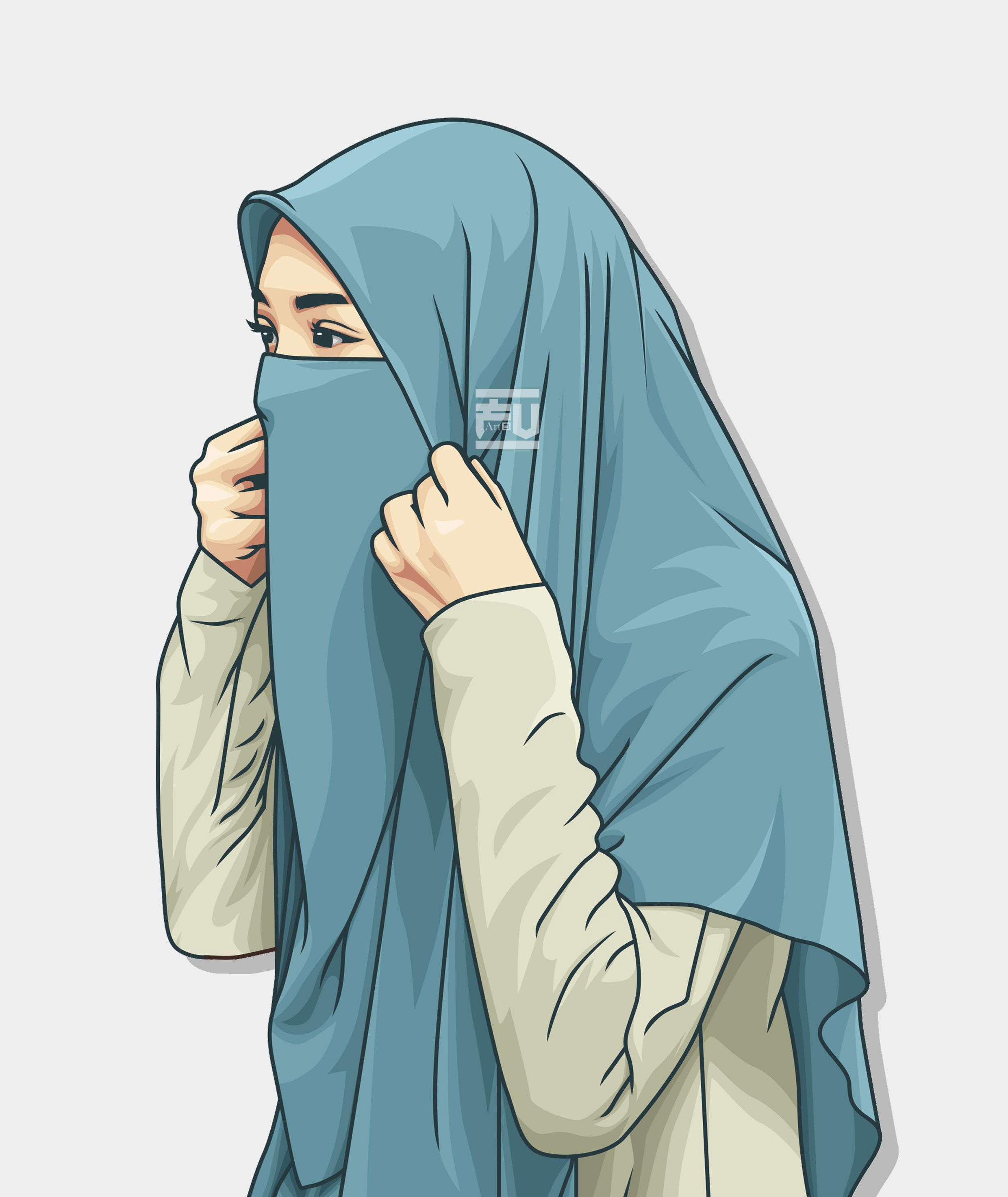 Detail Gambar Corel Muslimah Cantik Nomer 2