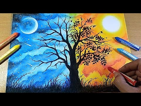 Detail Gambar Crayon Pemandangan Nomer 21