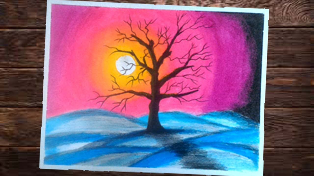Detail Gambar Crayon Pemandangan Nomer 27