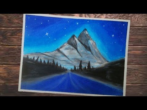 Detail Gambar Crayon Pemandangan Nomer 38