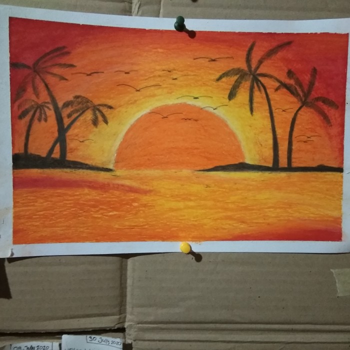 Detail Gambar Crayon Pemandangan Nomer 5