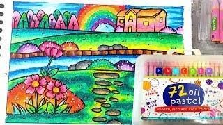 Detail Gambar Crayon Pemandangan Nomer 44