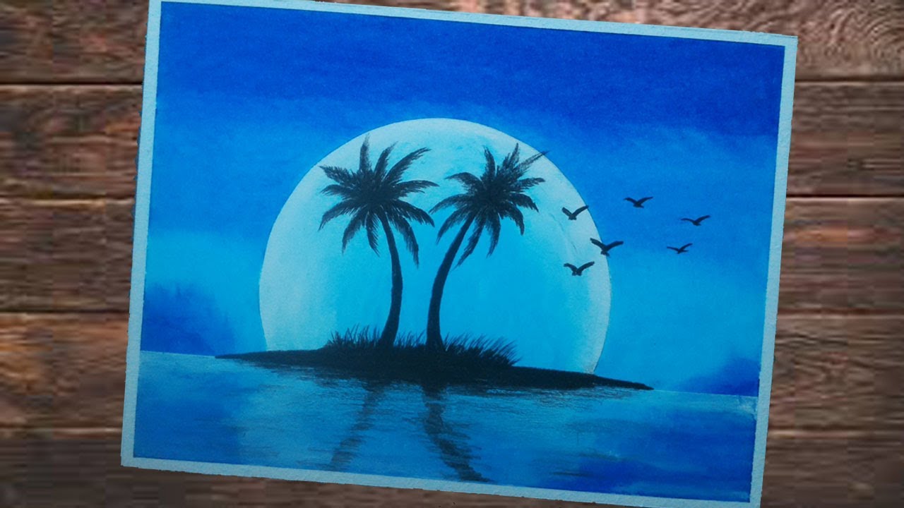 Detail Gambar Crayon Pemandangan Nomer 48
