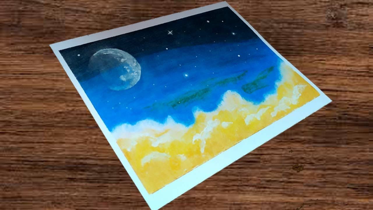 Detail Gambar Crayon Pemandangan Nomer 52