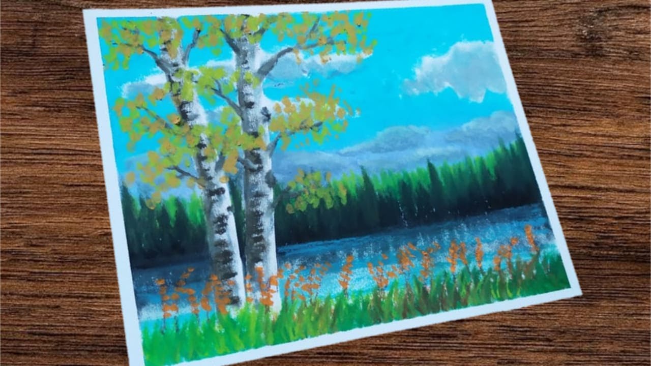 Detail Gambar Crayon Pemandangan Nomer 53