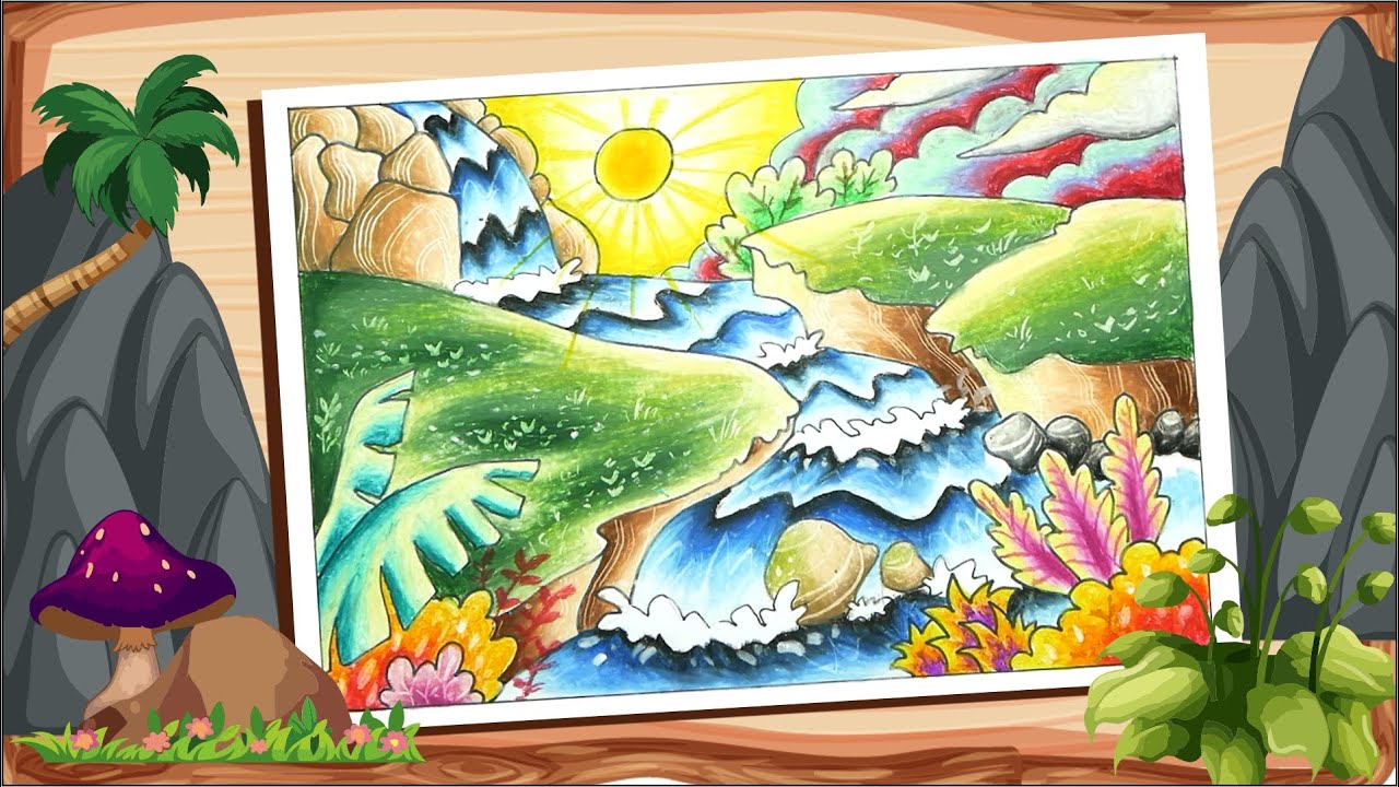 Detail Gambar Crayon Pemandangan Nomer 58