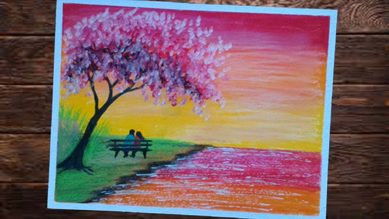 Detail Gambar Crayon Pemandangan Nomer 10