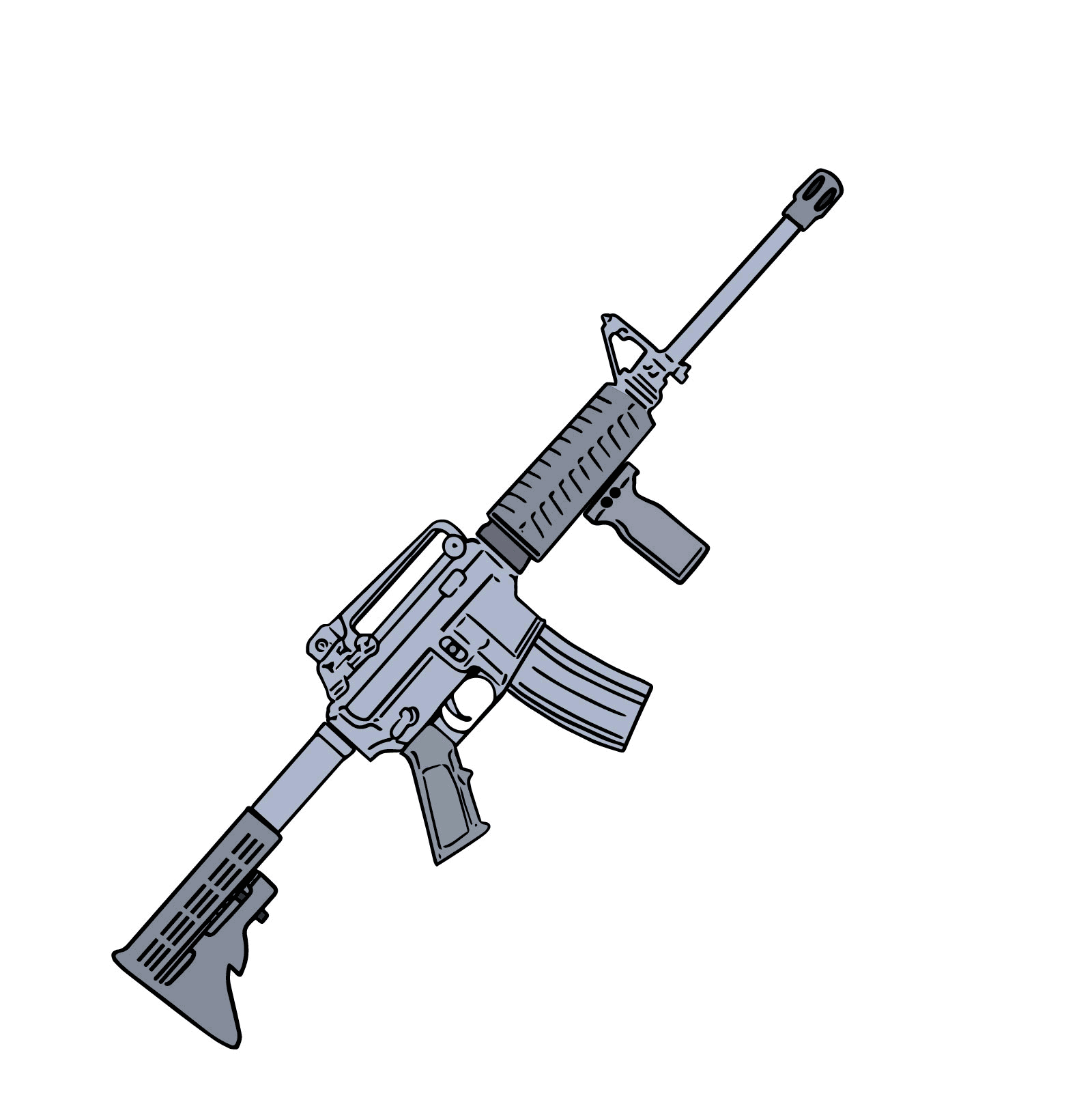 Detail M16 Machine Gun Nomer 15