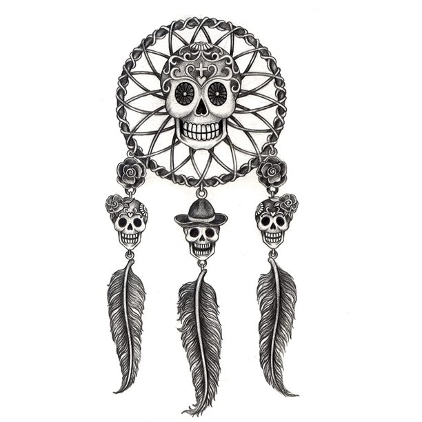 Detail Dream Catcher Skull Nomer 22