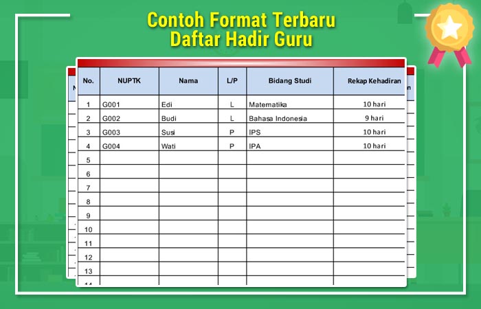 Detail Gambar Daftar Hadir Guru Nomer 17