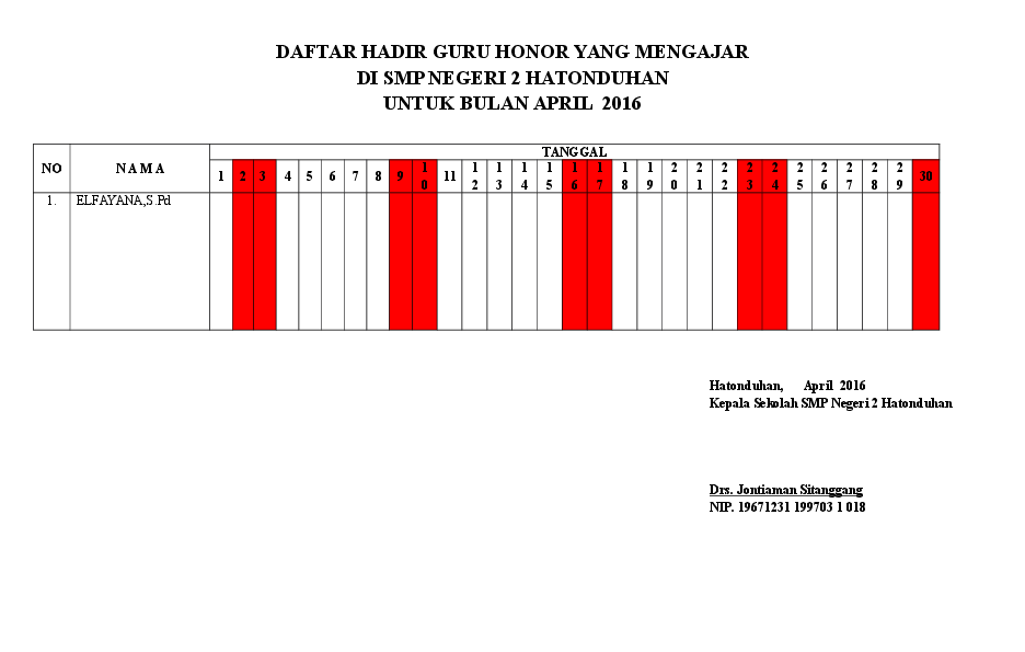 Detail Gambar Daftar Hadir Guru Nomer 57