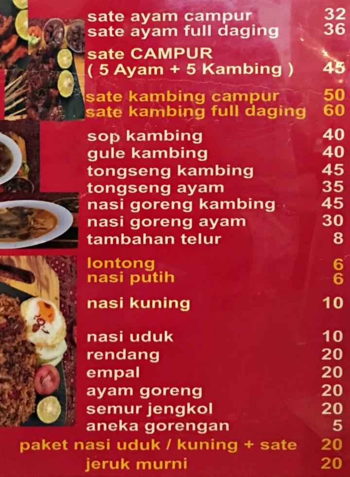 Detail Gambar Daftar Menu Rumah Makanan Sate Nomer 11