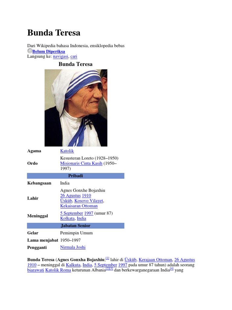 Detail Gambar Dan Biografi Bunda Teresa Nomer 49