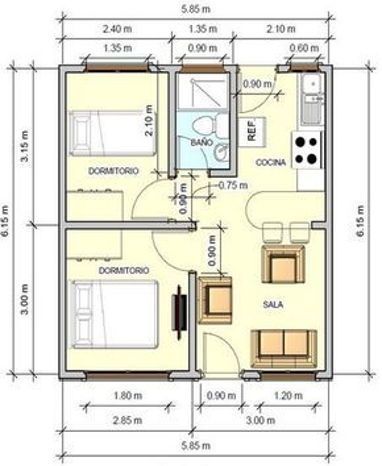 Detail Gambar Dan Denah Rumah Type 36 2 Kamar Nomer 22