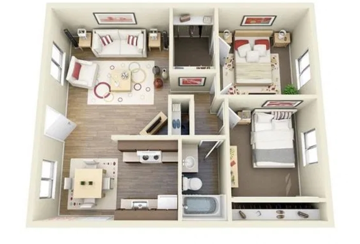 Detail Gambar Dan Denah Rumah Type 36 2 Kamar Nomer 33