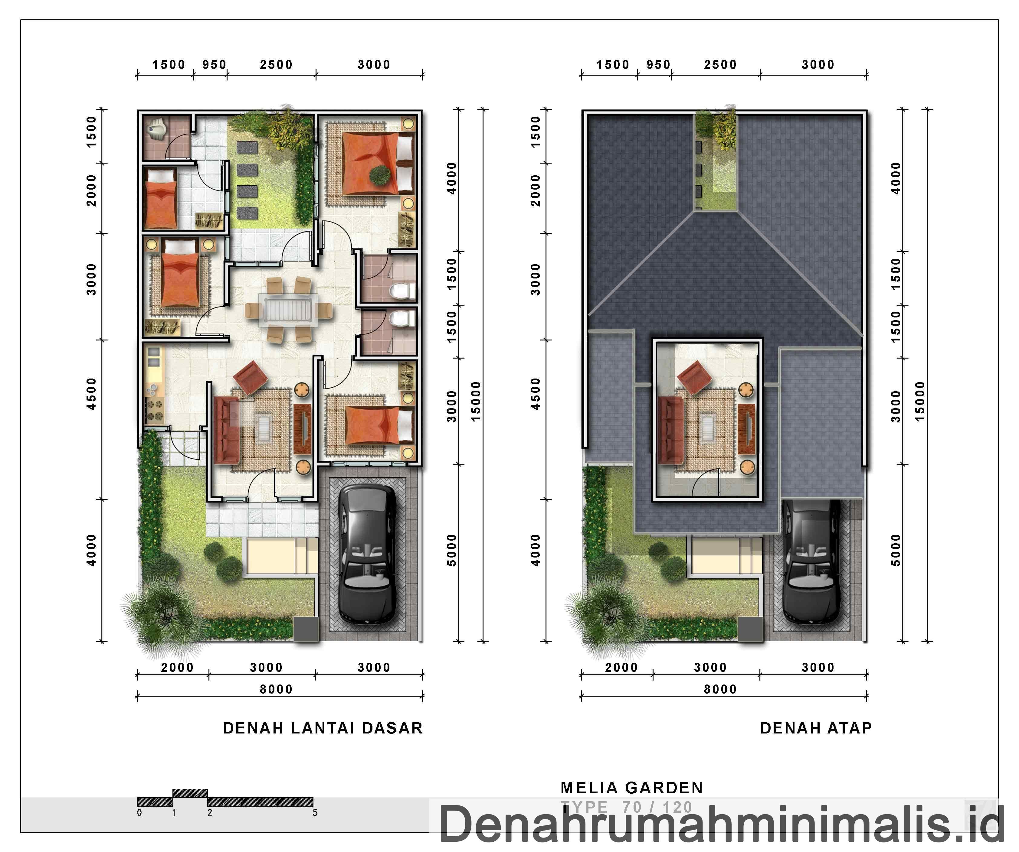 Detail Gambar Dan Denah Rumah Type 70 Nomer 5