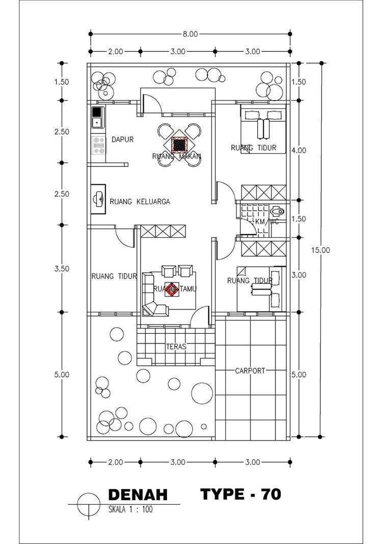 Detail Gambar Dan Denah Rumah Type 70 Nomer 6